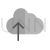 Cloud with upward arrow Greyscale Icon - IconBunny