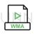 WMA Line Green Black Icon - IconBunny