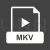 MKV Glyph Inverted Icon - IconBunny