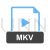 MKV Blue Black Icon - IconBunny
