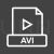 AVI Line Inverted Icon - IconBunny