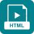HTML Flat Round Corner Icon - IconBunny