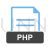 PHP Blue Black Icon - IconBunny