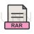 RAR Line Filled Icon - IconBunny