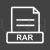 RAR Line Inverted Icon - IconBunny