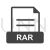 RAR Glyph Icon - IconBunny