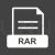 RAR Glyph Inverted Icon - IconBunny