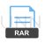 RAR Blue Black Icon - IconBunny