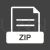 ZIP Glyph Inverted Icon - IconBunny