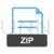 ZIP Blue Black Icon - IconBunny