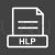 HLP Line Inverted Icon - IconBunny