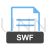 SWF Blue Black Icon - IconBunny