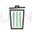 Recycle bin Line Green Black Icon - IconBunny