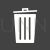 Recycle bin Glyph Inverted Icon - IconBunny