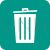 Recycle bin Flat Round Corner Icon - IconBunny