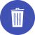 Recycle bin Flat Round Icon - IconBunny