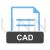 CAD Blue Black Icon - IconBunny