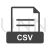 CSV Glyph Icon - IconBunny