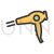 Blow Dryer Line Filled Icon - IconBunny