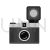 Camera II Greyscale Icon - IconBunny