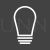 Electric Bulb Line Inverted Icon - IconBunny