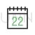 Calendar Line Green Black Icon - IconBunny