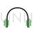 Headphones Line Green Black Icon - IconBunny