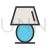 Table Lamp Line Filled Icon - IconBunny