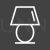 Table Lamp Line Inverted Icon - IconBunny
