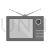 Television Greyscale Icon - IconBunny