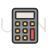 Calculator Line Filled Icon - IconBunny