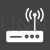 Wifi Router Glyph Inverted Icon - IconBunny