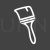 Thick Paint Brush Line Inverted Icon - IconBunny