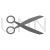 Scissors Greyscale Icon - IconBunny