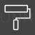 Paint Roller Line Inverted Icon - IconBunny