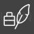 Feather Quill Line Inverted Icon - IconBunny