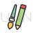 Pencil & Brush Line Filled Icon - IconBunny