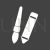 Pencil & Brush Glyph Inverted Icon - IconBunny