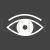 Eye Glyph Inverted Icon - IconBunny