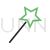 Magic Wand Tool Line Green Black Icon - IconBunny