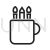 Mug with Design Tools Line Icon - IconBunny