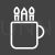 Mug with Design Tools Line Inverted Icon - IconBunny