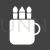 Mug with Design Tools Glyph Inverted Icon - IconBunny