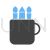 Mug with Design Tools Blue Black Icon - IconBunny