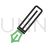 Fountain Pen Line Green Black Icon - IconBunny