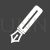Fountain Pen Glyph Inverted Icon - IconBunny