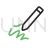 Sketching Line Green Black Icon - IconBunny