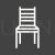 Chair I Line Inverted Icon - IconBunny
