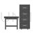 Table with Shelves Greyscale Icon - IconBunny