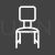 Chair II Line Inverted Icon - IconBunny